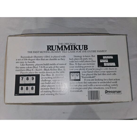Pressman Rummikub Fast Moving Rummy Tile Game 1990 Edition Complete - Picture 2 of 4